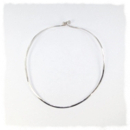 Silver choker flat section